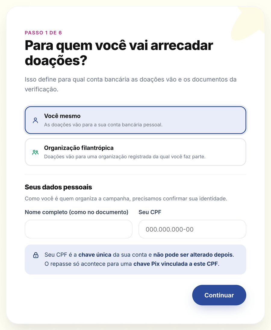 Criação de campanha · passo a passo